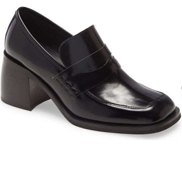 Jeffery Campbell stacked heel lifts a sophisticated loafer. - Picture 2 of 8